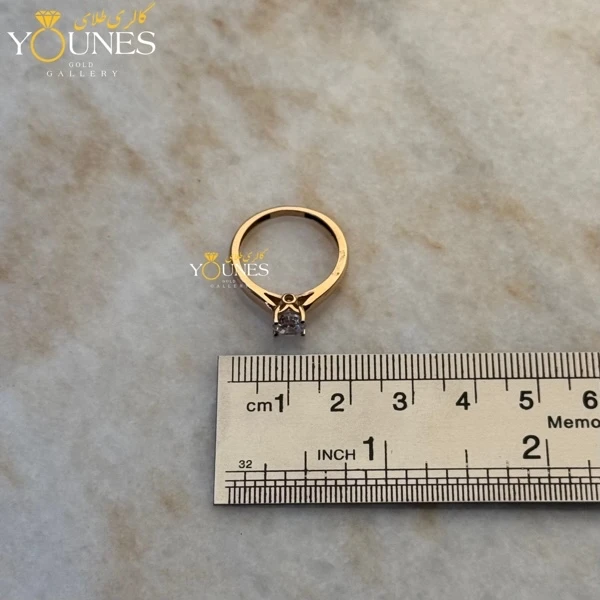 انگشتر طلا تک نگین سولیتر